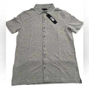 Men Banana Republic Casual Shirt Heather Gray size medium
